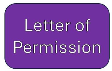 purple square that say letter of permission