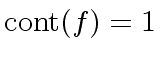 $ {\rm cont}(f) = 1$
