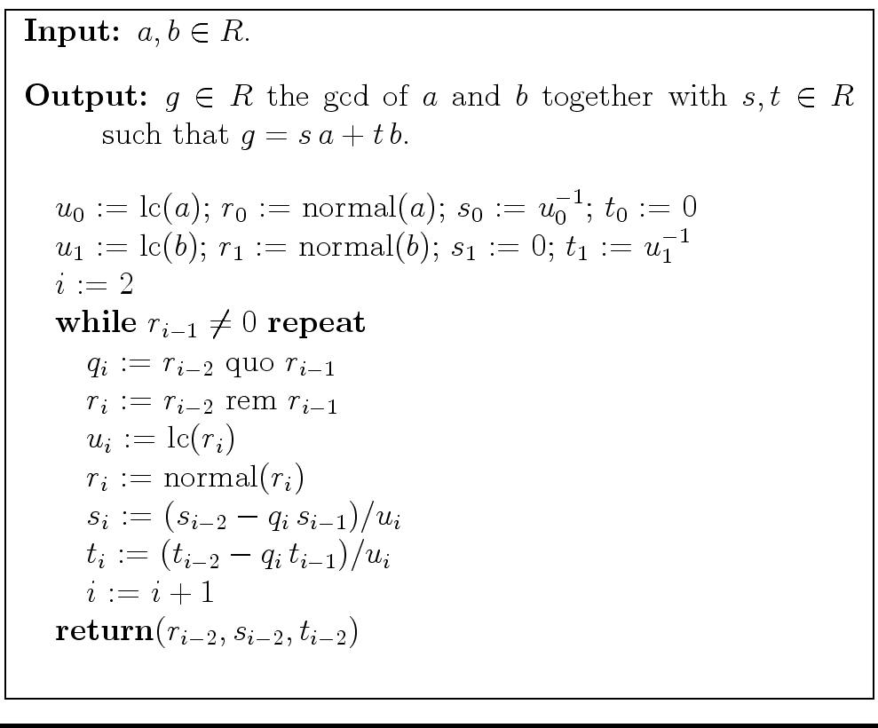 The Extended Euclidean Algorithm