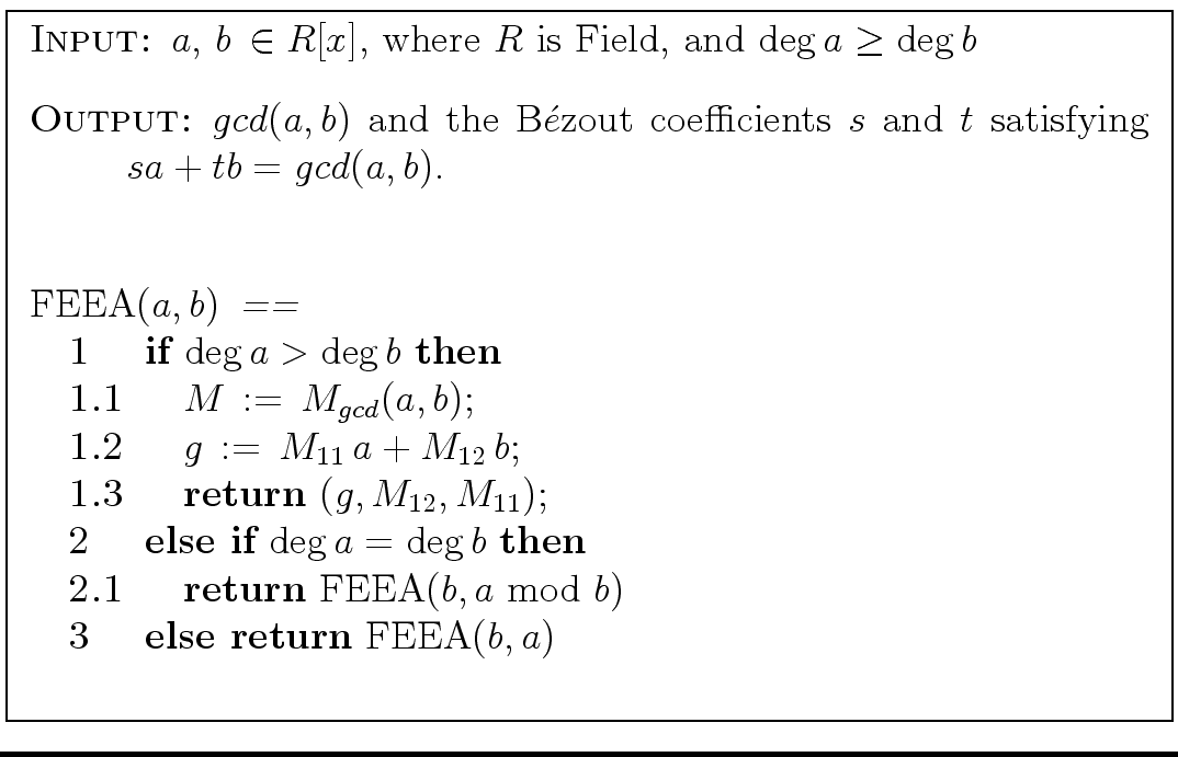 Fast Extended Euclidean Algorithm