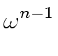 $\displaystyle \omega^{{{n-1}}}_{{}}$